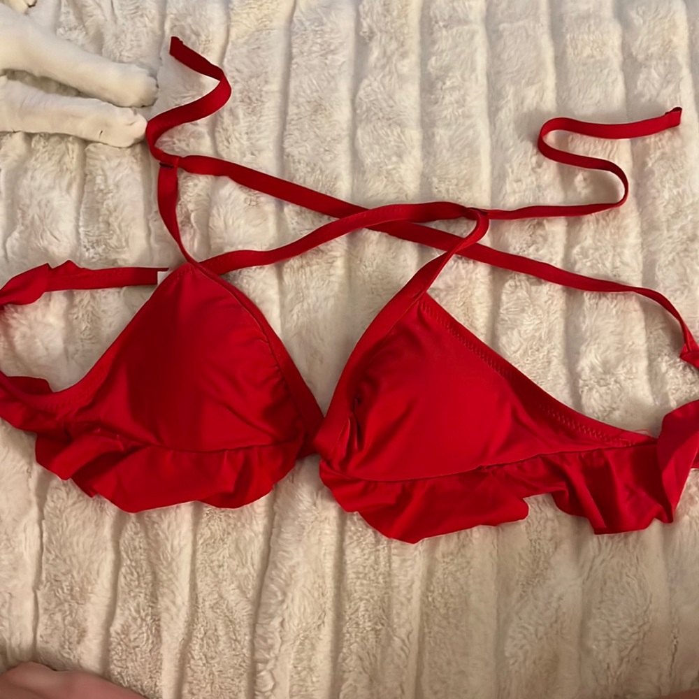 Red bikini top